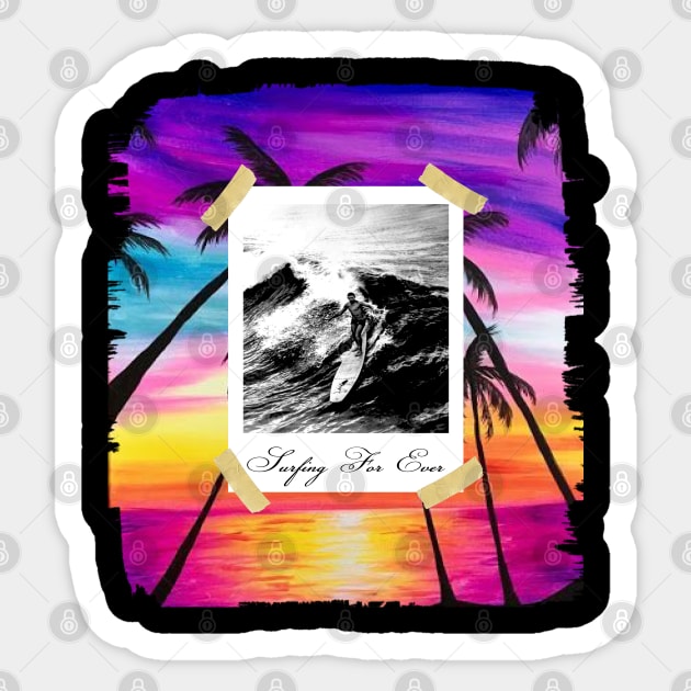 Palm Beach Surfing ,Summer Time ,Summer Days Sticker by potch94